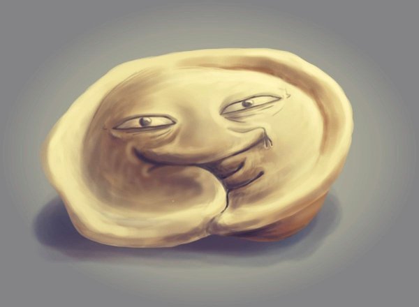 Пельмень один