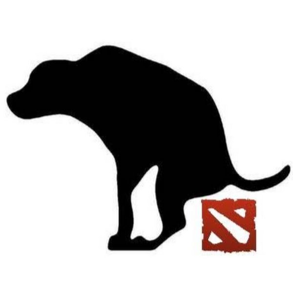 Силуэт какающей собаки