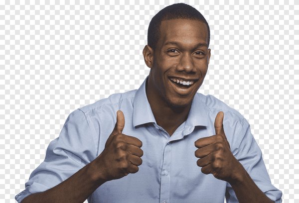 Афроамериканец улыбается