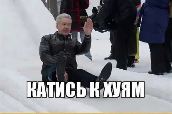 Собянин снег Мем