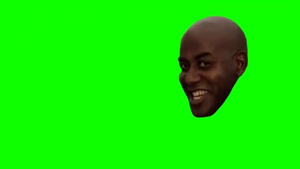 Лицо на зеленом фоне