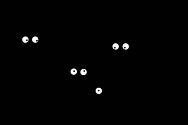 Черный выглядывает из Темноты