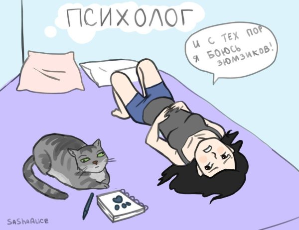 Милый котик психолог
