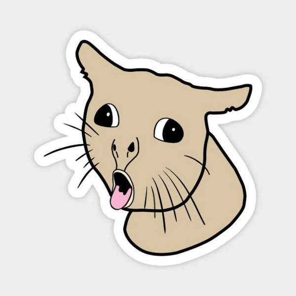 Котик кашляет Мем