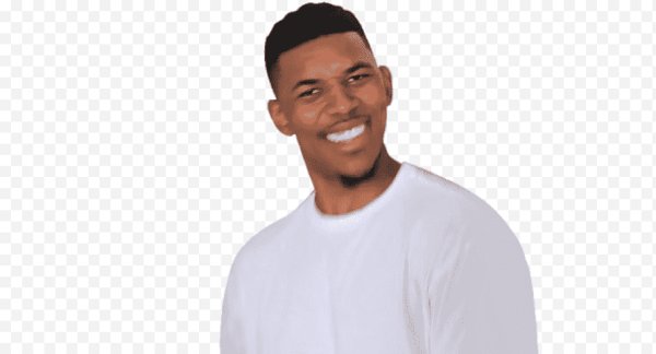 Негр на белом фоне