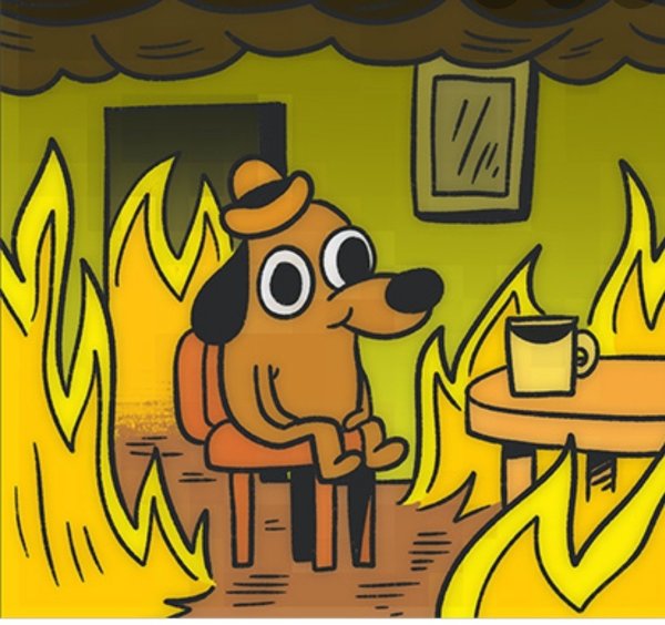 Песик в горящем доме