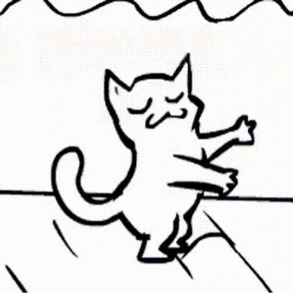 Кот танцует гиф