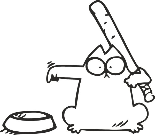 Картинки для срисовки кот Саймон