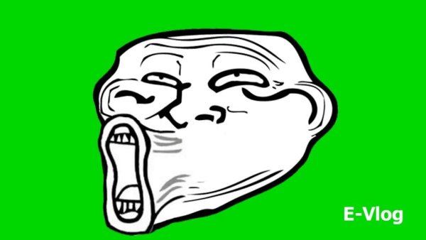 Тролл фэйс на зеленом Форе