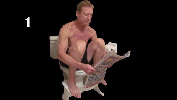 Сидит на туалете Мем