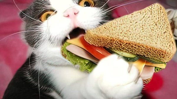 Кот сэндвич