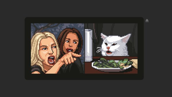 Мем с котом и двумя женщинами