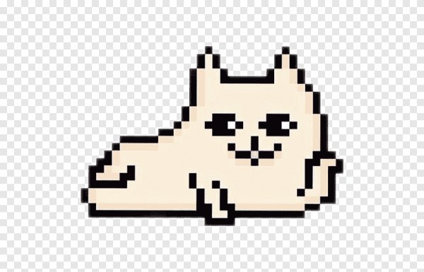 Пиксельный кот на прозрачном фоне