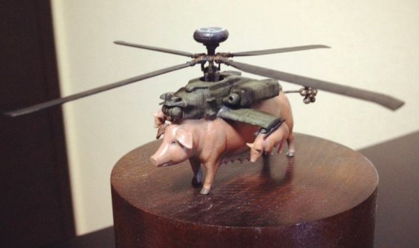 Смешной вертолет