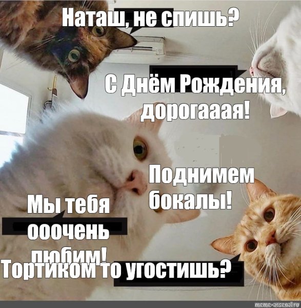 Наташа с днем рождения Мем
