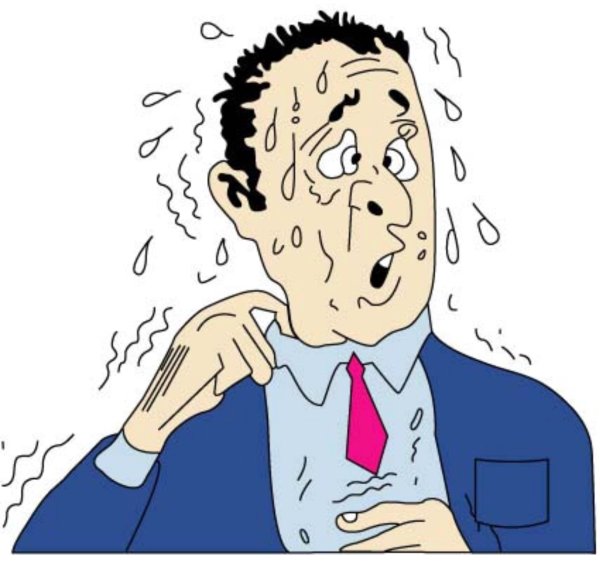 Потный человек