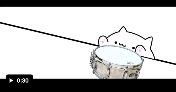 Кот на барабанах