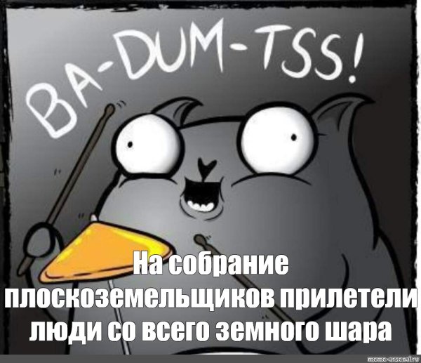 Мем с котом бадум ТСС