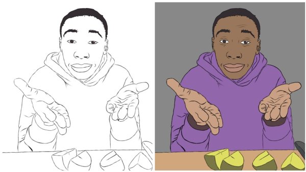 Нарисованный негр