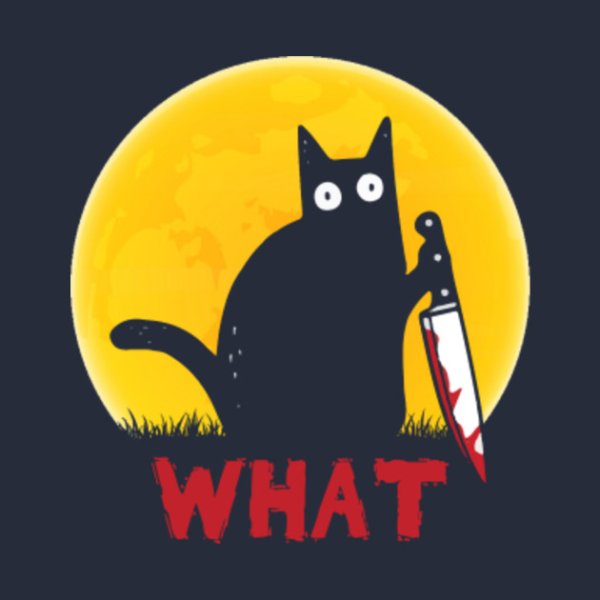 Кот с ножом what