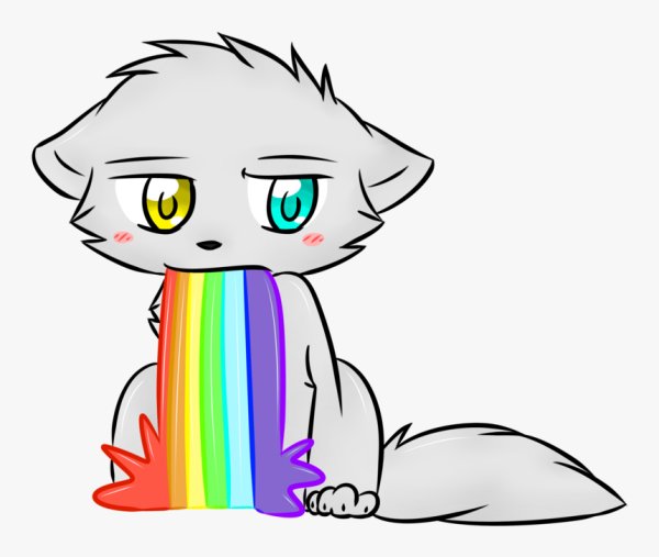 Кошка на радуге