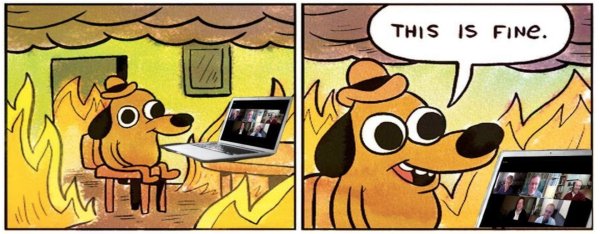 Собака в горящей