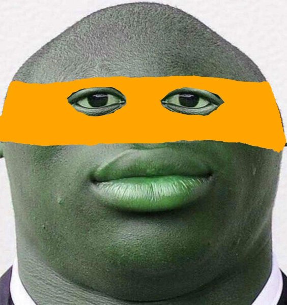 Зеленый негр черепашка ниндзя Донателло