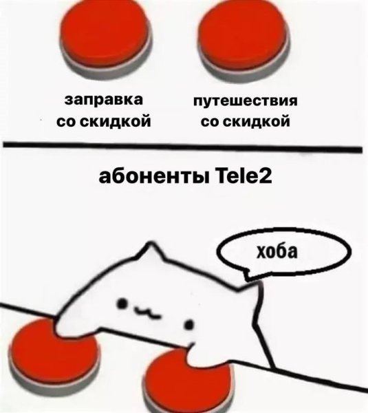 Кот с кнопкой Мем