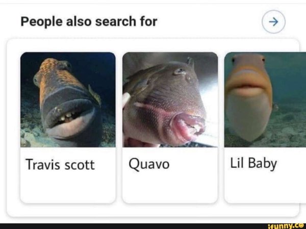 Трэвис Скотт Мем рыбка