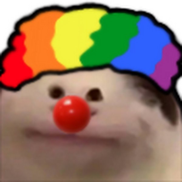 Кот эмодзи клоуна