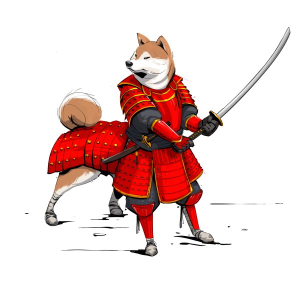 Сиба ину Самурай арт