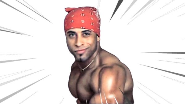 Негр в красной бандане