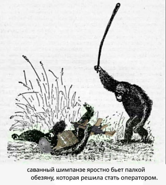 Обезьяна с дубинкой