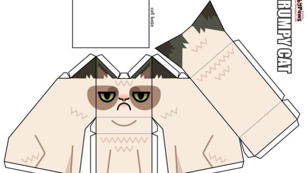 Кот из бумаги