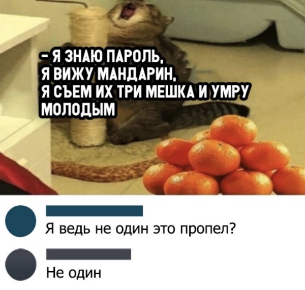 Мем я знаю пароль я вижу мандарин