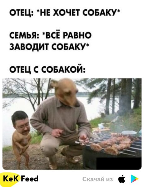 Папа не хочет собаку Мем