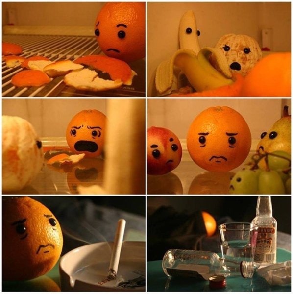 Приколы из мандаринов