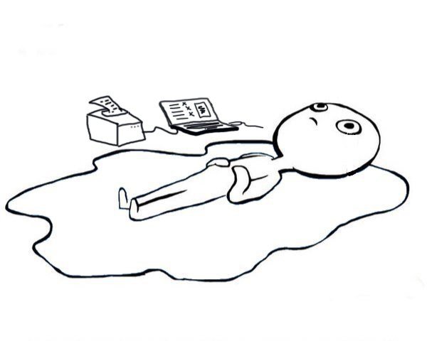 Человечек лежит на полу