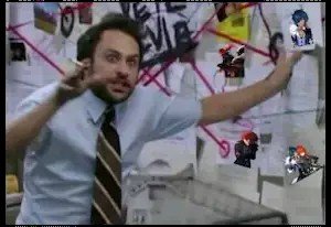 Мем с безумным мужиком у доски оригинал