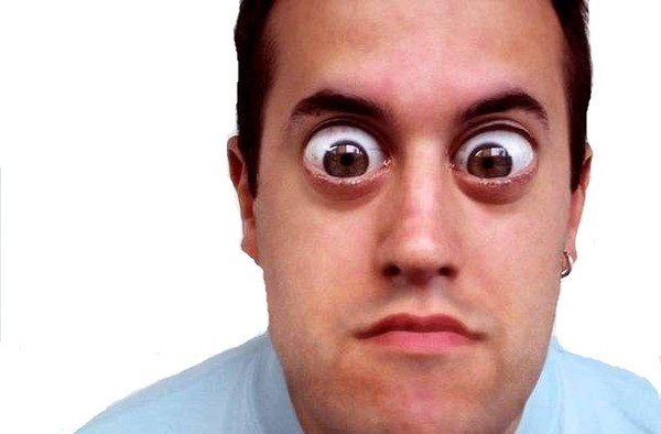Человек с вытаращенными глазами