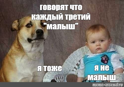 Мем ребенок и собака каждый третий