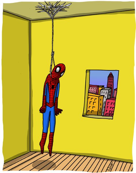 Человек паук повесился