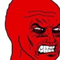 Злой человек с красным лицом