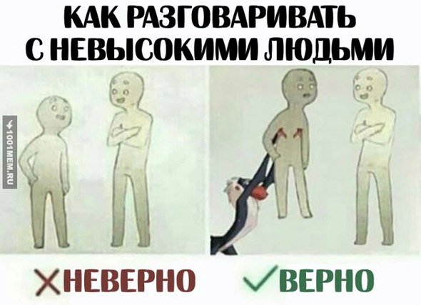 Как общаться с высокими людьми