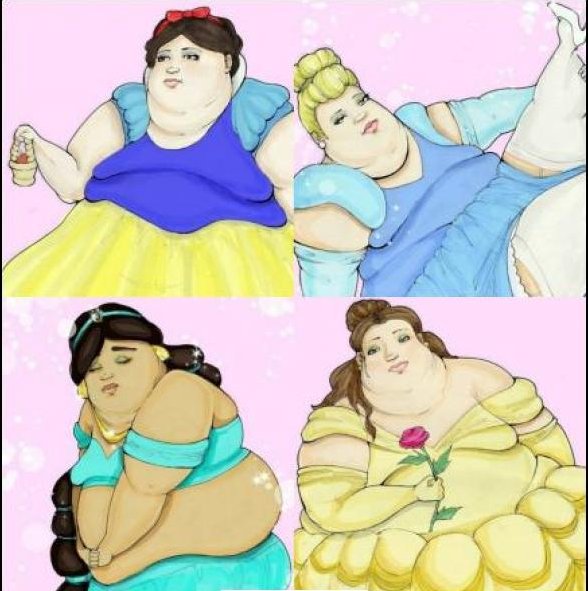 Жирные принцессы Дисней