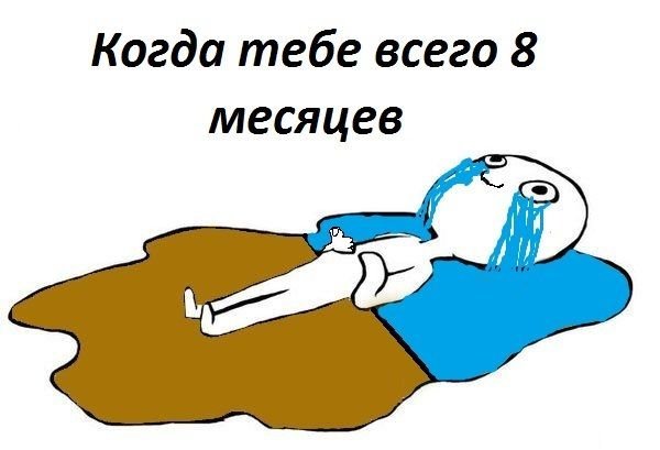 Мем лежит в луже