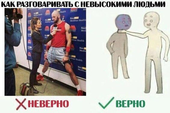 Мемы над низкими людьми