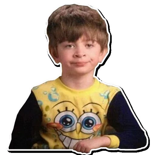 Мальчик в пижаме со Спанч Бобом