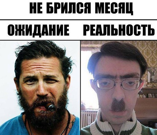 Парни после бритья