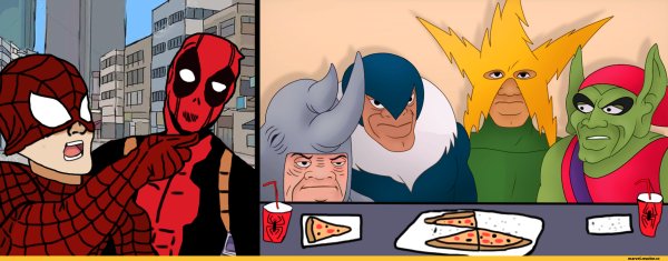 Зловещая шестерка человек паук Мем